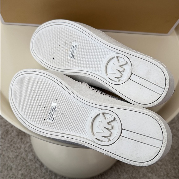 Michael Kors White Perforated Slip-Ons 6 - Picture 7 of 8